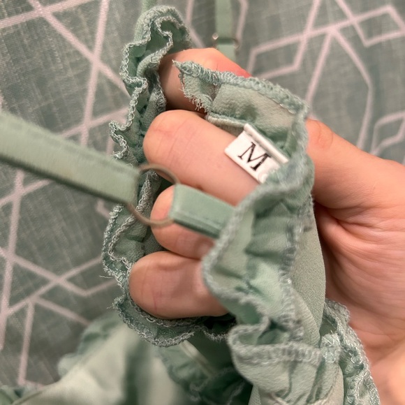 Mint Green Ruffled Dress - Picture 2 of 2